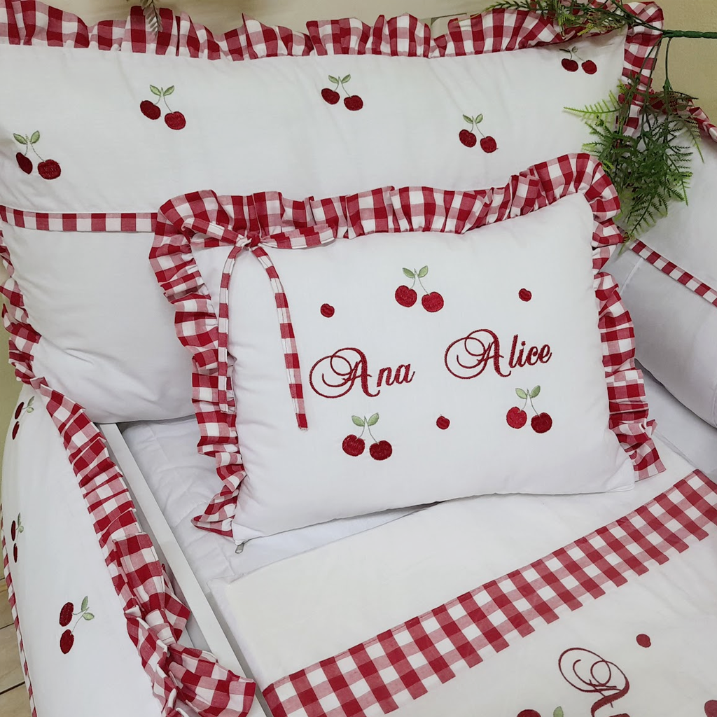 Kit Berço Cerejinha Personalizado 9 Peças