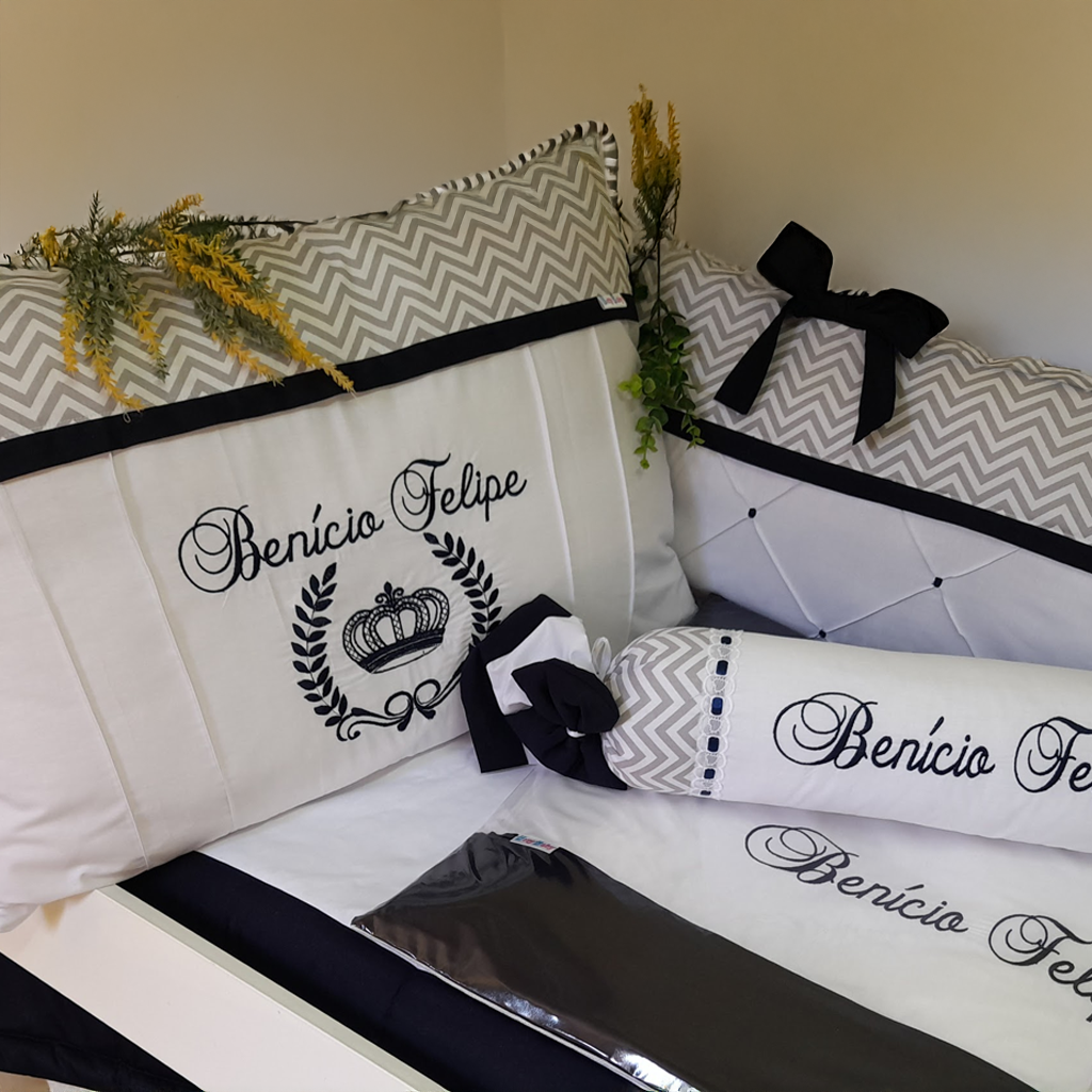Kit Berço Principe Personalizado 9 Peças
