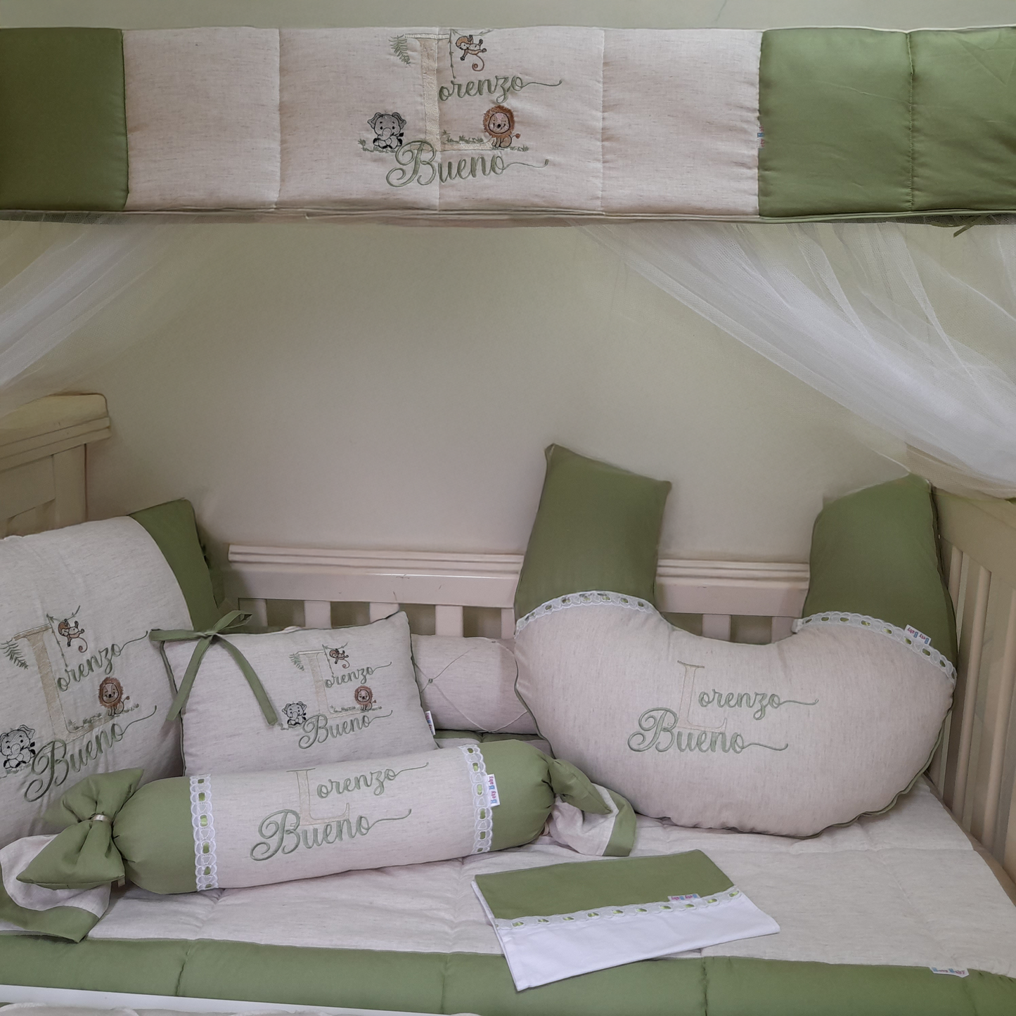Kit Berço Floresta Personalizado 9 Peças