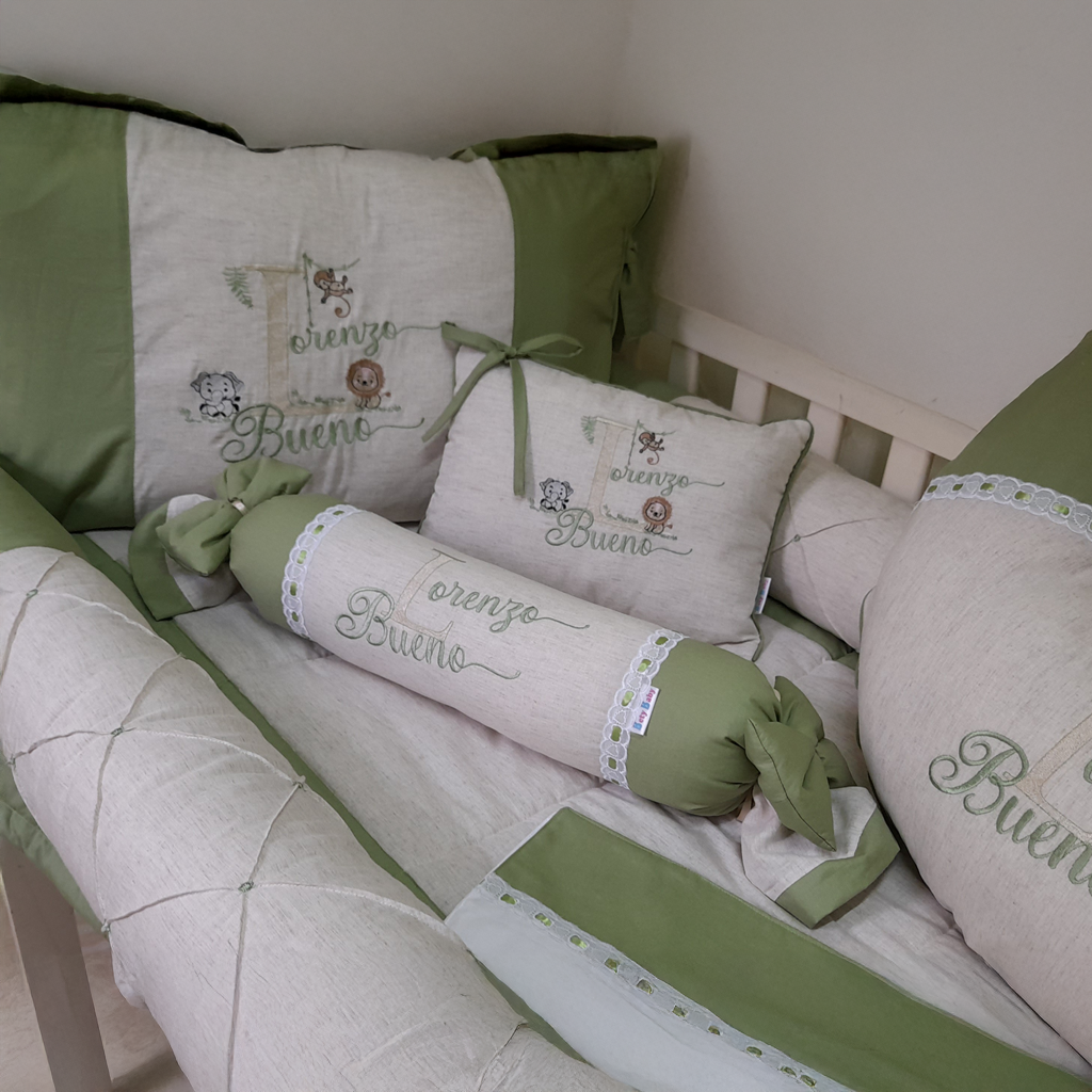 Kit Berço Floresta Personalizado 9 Peças