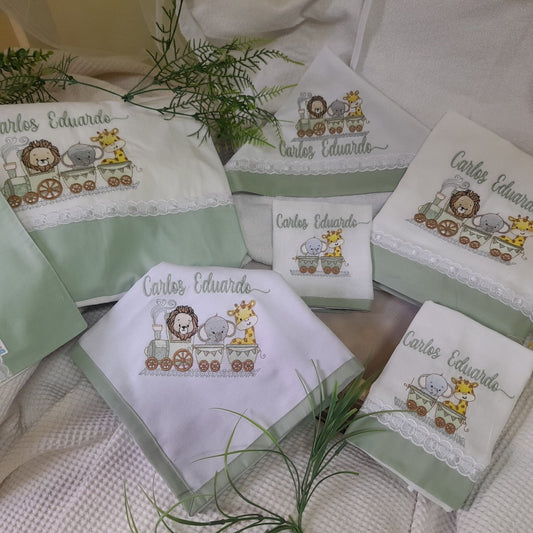 Kit Maternidade Leão 6 Peças Personalizado