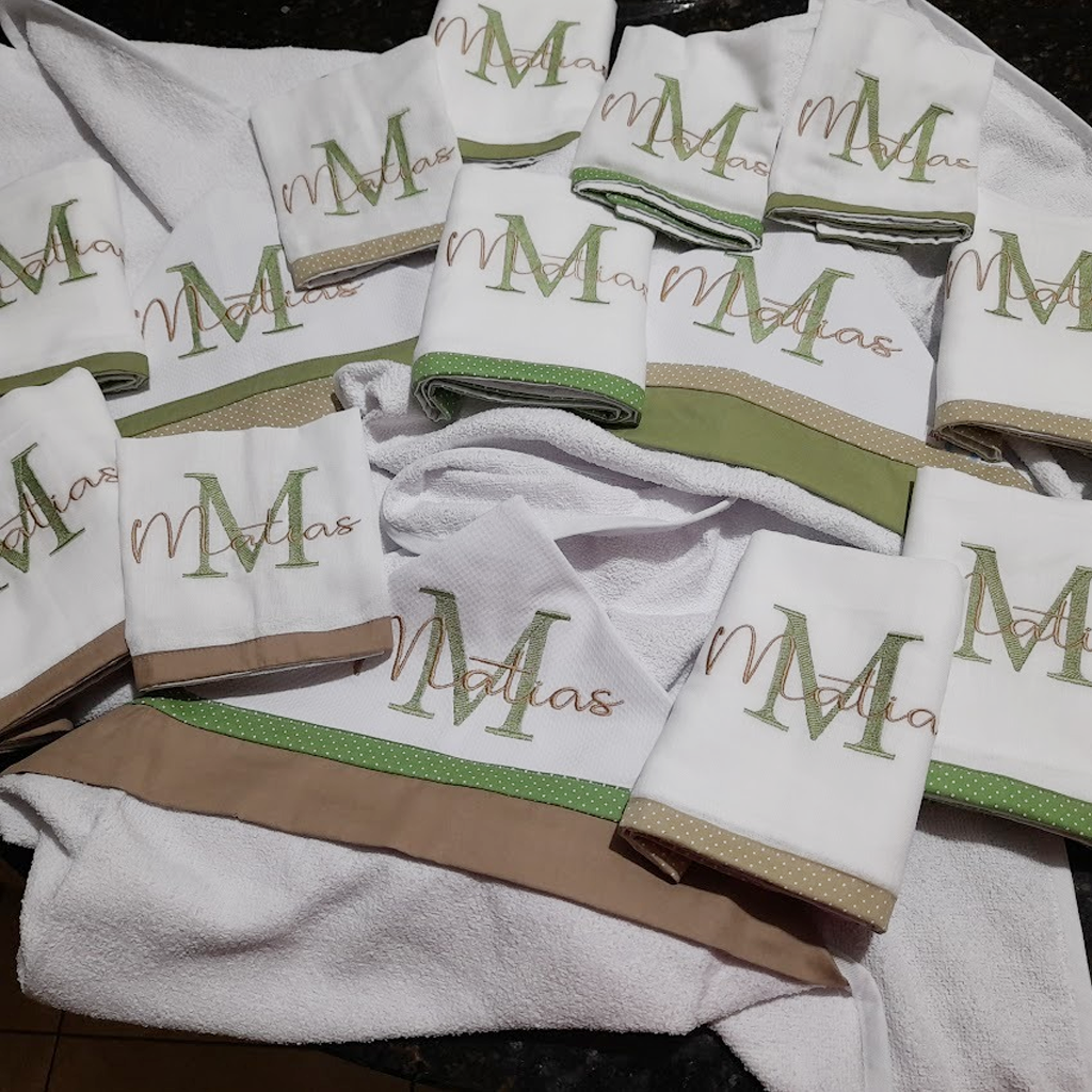 Kit Maternidade com nome composto 6 Peças