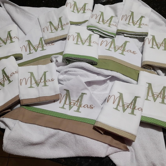 Kit Maternidade com nome composto 6 Peças